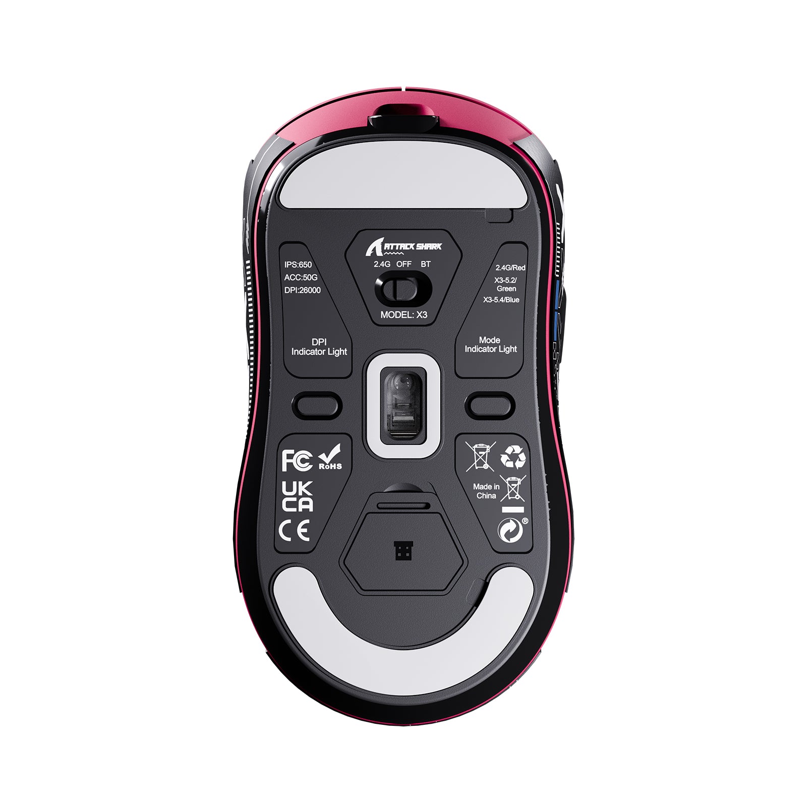 ATTACK SHARK X3 Wireless Gaming Mouse PAW3395 Superlight
